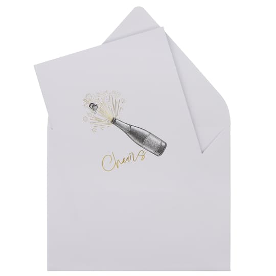Cheers Bottle Blank Greeting Card Set by Celebrate It™